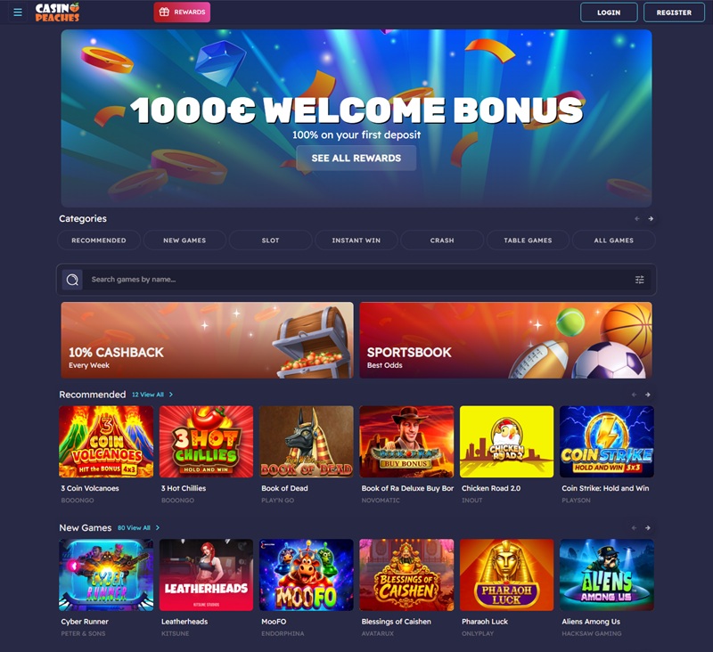 casino peaches homepage