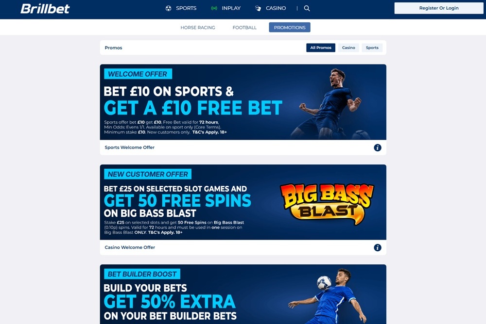 brillbet offers page showing welcome offers and apple pay banner