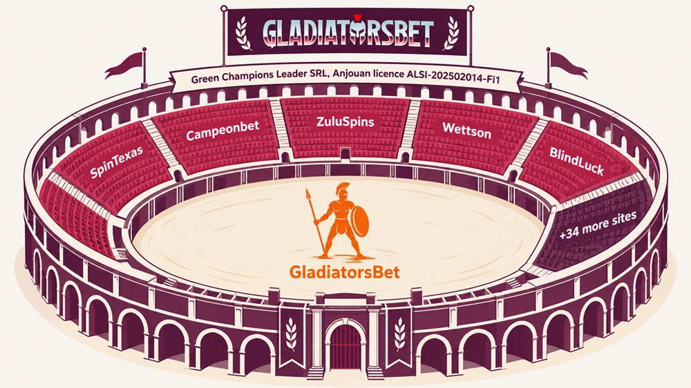colosseum seating diagram of gladiatorsbet's sister sites on green champions' anjouan licence