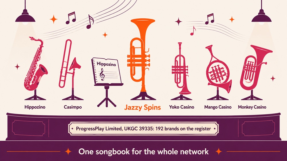 jazz bandstand diagram of jazzy spins and its progressplay sister sites sharing one songbook