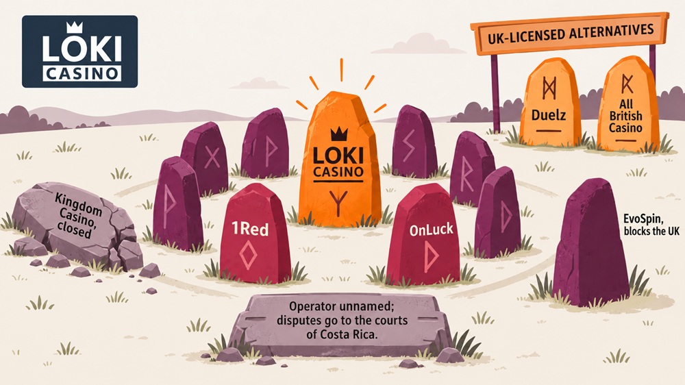 standing stones diagram of loki casino, its sister sites and two uk alternatives