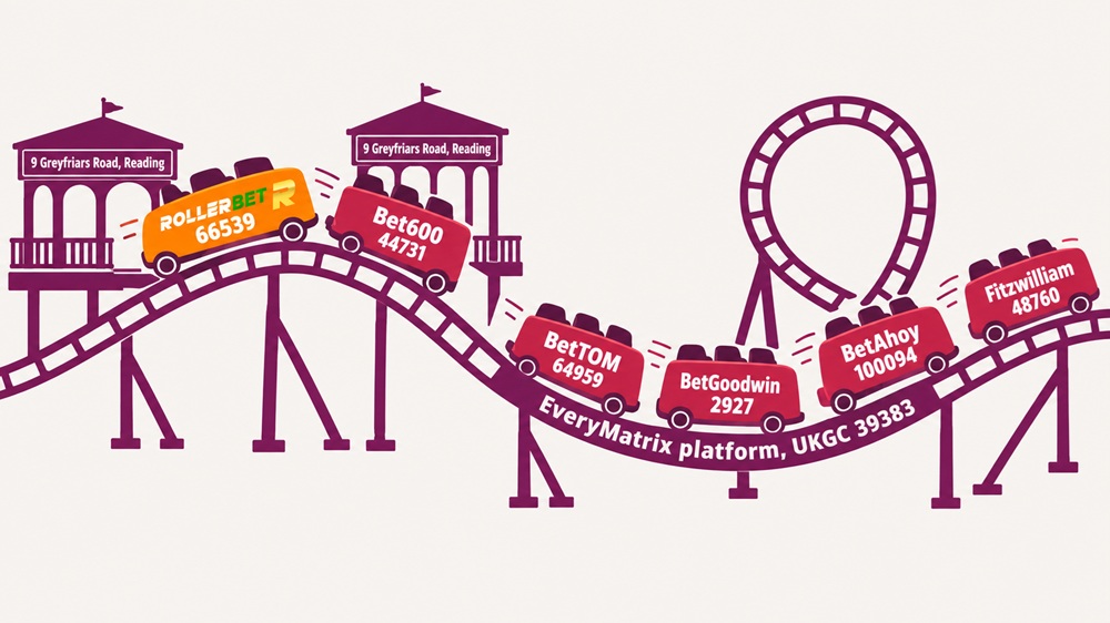 roller coaster diagram of rollerbet and its everymatrix sister sites