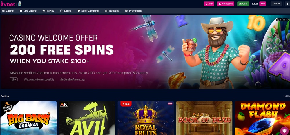VBET's UK homepage, the flagship of the SCGO Limited network