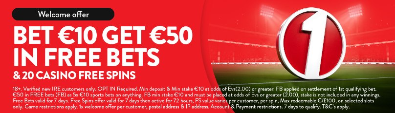 bar 1 betting welcome offer for verified new irish customers only