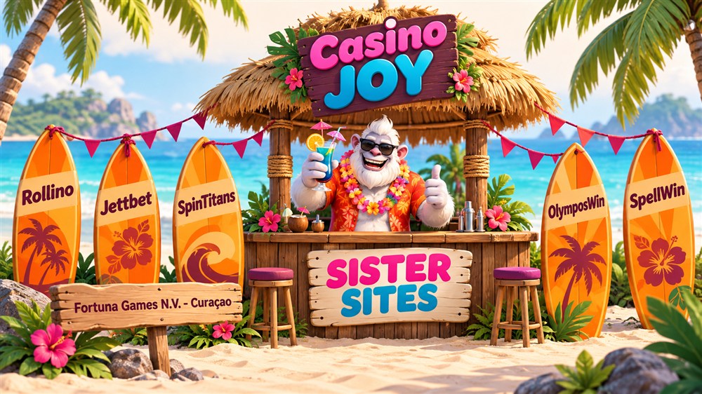 beach diagram of casino joy and its fortuna games sister sites