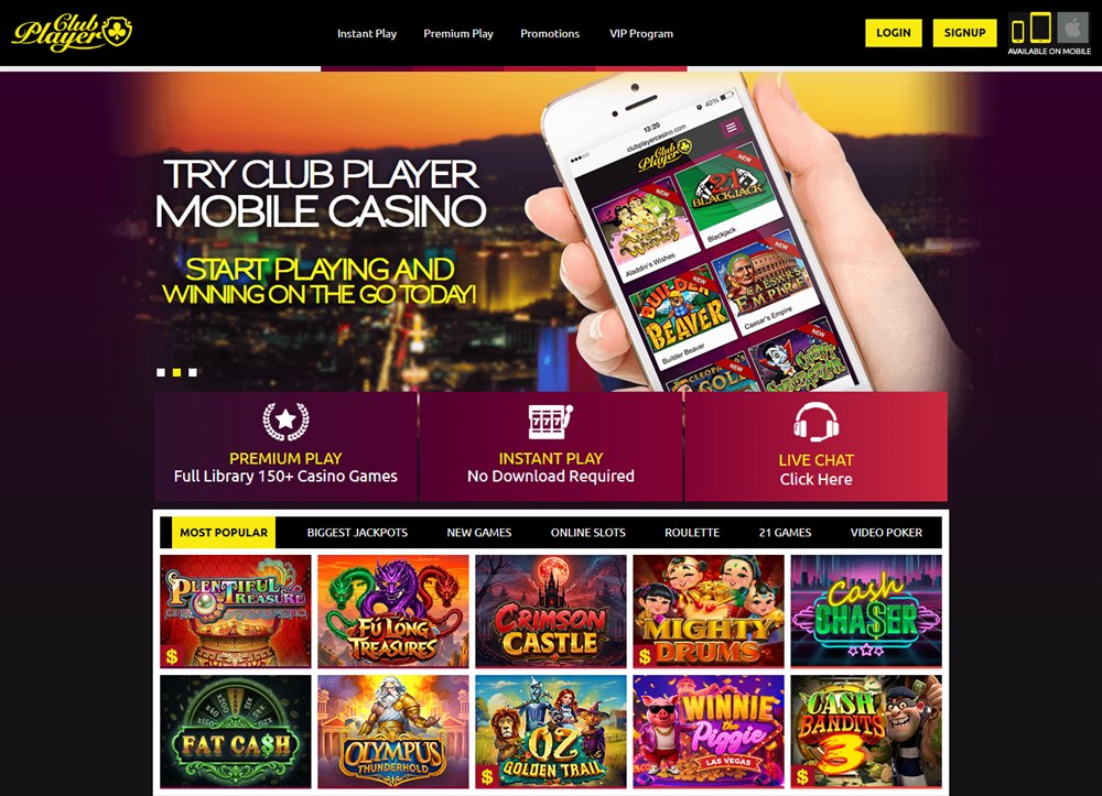 club player casino homepage