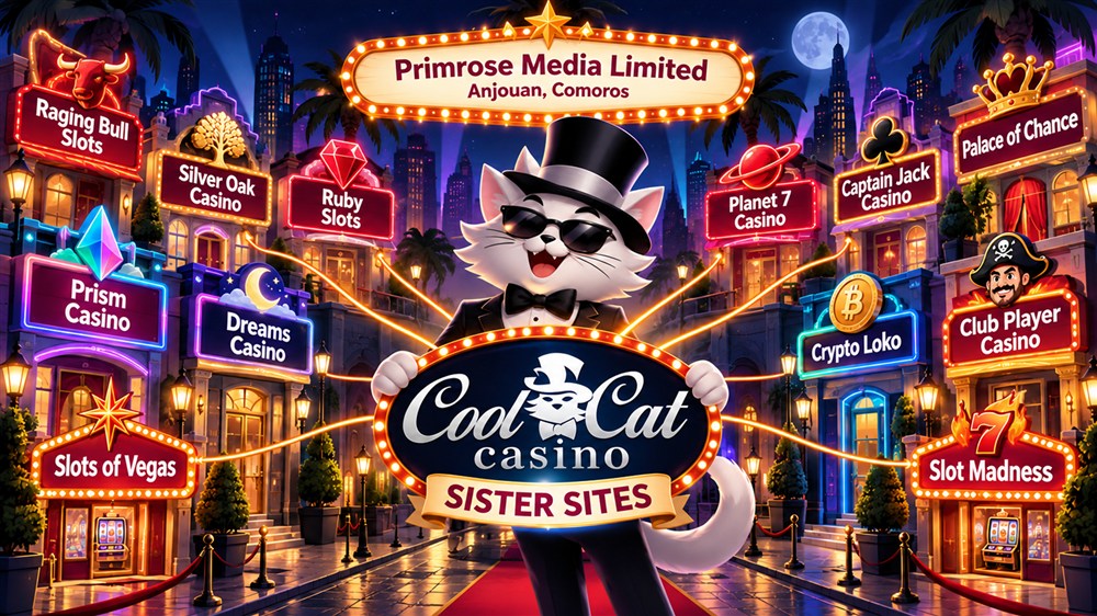night street diagram of coolcat casino and its primrose media sister sites
