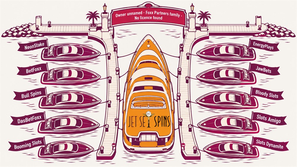 marina diagram of jet set spins and its ten foxx partners sister sites