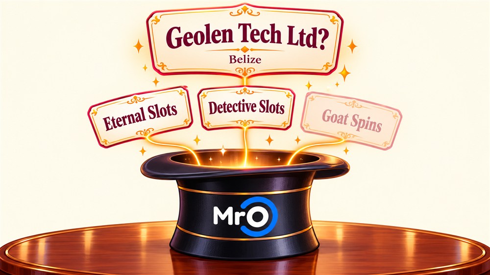 top hat diagram of mr o casino with eternal slots, detective slots and goat spins