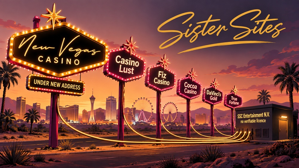 neon sign diagram of new vegas casino and its ssc sister sites