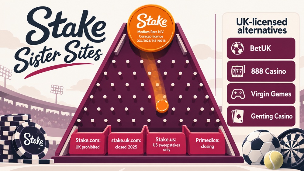 plinko board diagram of the stake family with four uk alternatives