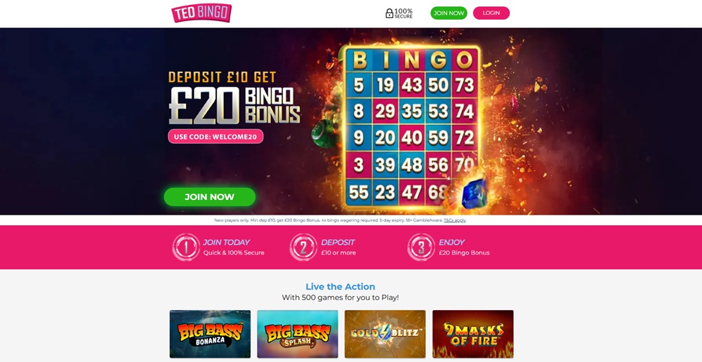 ted bingo homepage