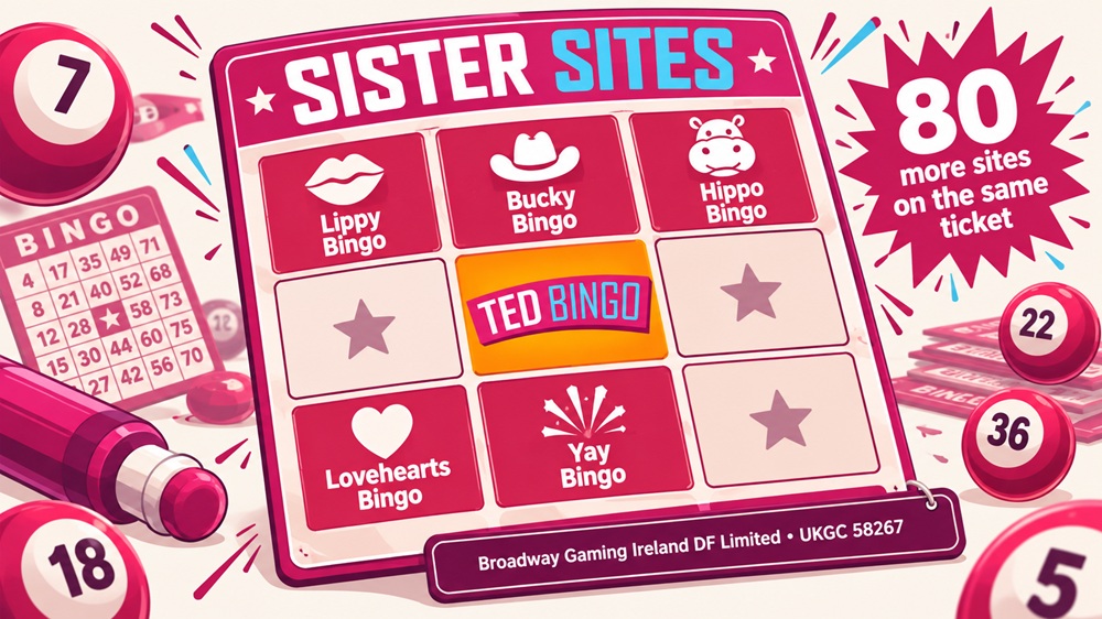 bingo ticket diagram of ted bingo and its broadway sister sites